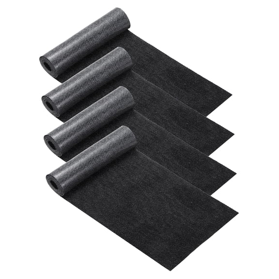 Uxcell 20"L x 3" W Twill Fabric Patches, 4 Pcs Iron-on Patches Clothing Repair Patch Craft Embroidery Patches for Jacket Clothes Pants Bags Sewing Decor, Black