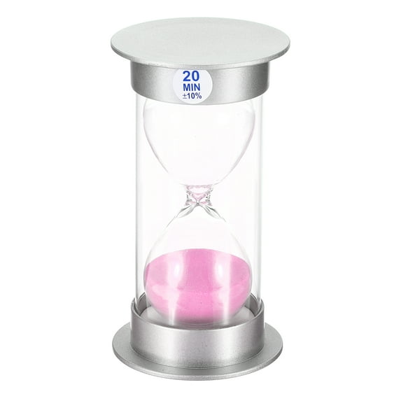 Uxcell 20 Minute Sand Timer, Sandy Clock, Count Down Sand Glass, Pink Sands