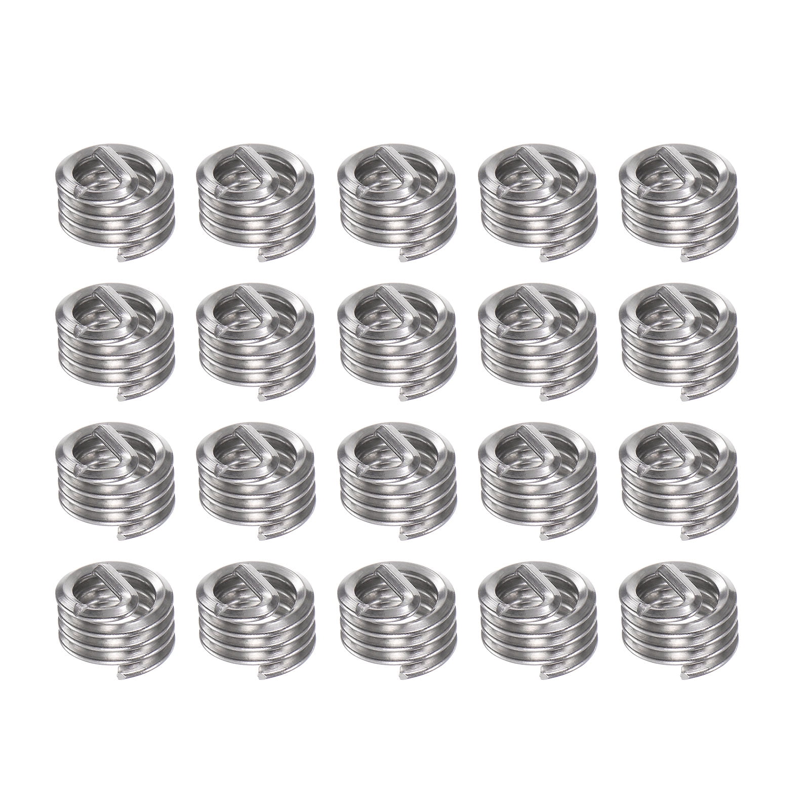 Uxcell 20 Pack 1/4 20 UNC 1D 6.35mm 304 Stainless Steel Helical Wire ...
