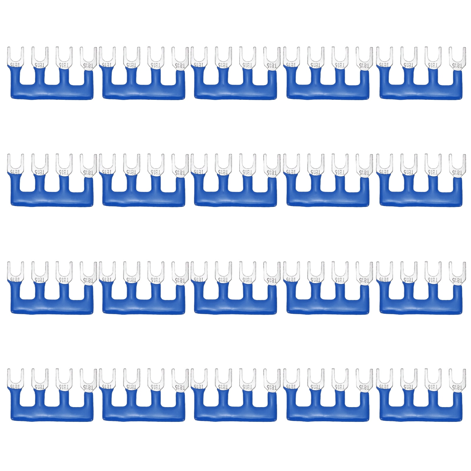 Uxcell 20 Pack 2-Postion 400V Pre Insulated Fork Type Terminal Strip ...
