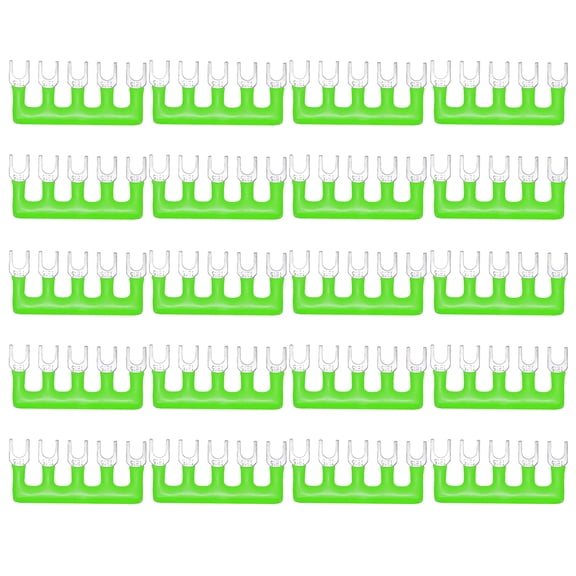 Uxcell 20 Pack 2-Postion 400V Pre Insulated Fork Type Terminal Strip (TB-1505), Green