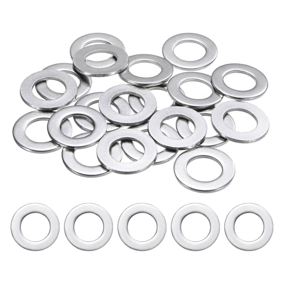 Uxcell 20-Pack 3/4" Flat Washers, 1-15/32" OD 304 Stainless Steel Washers for Bolts Screws Nuts[Silver]