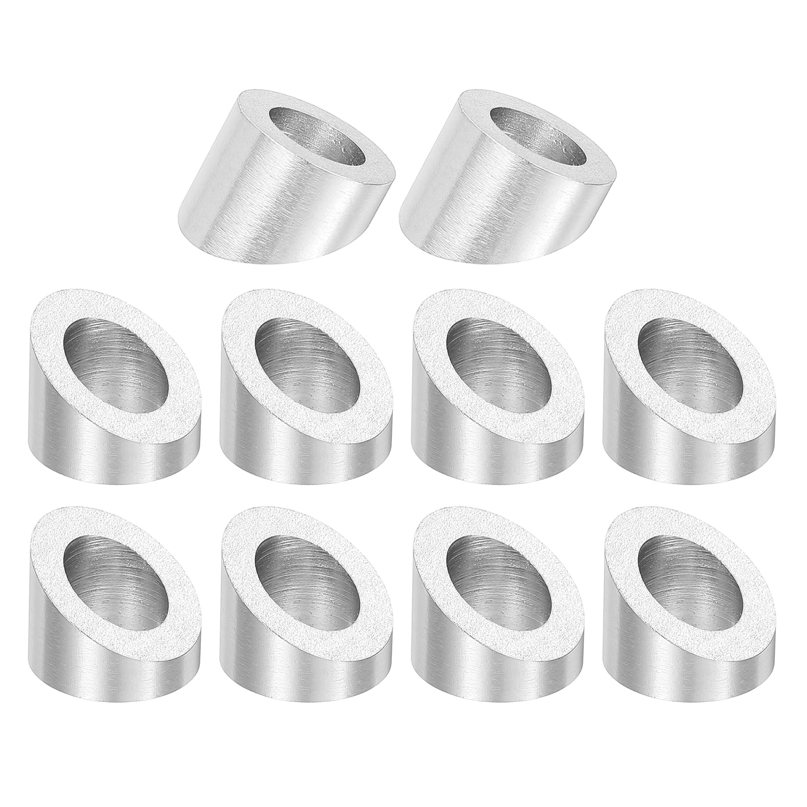 Uxcell 20 Pack 3/8 Inch 30 Degree Angle Beveled Washer, Silver