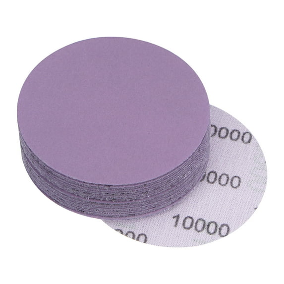 Uxcell 20 Pack 3-Inch Purple Sanding Discs 10000 Grits Hook & Loop Professional Aluminum Oxide Sandpaper