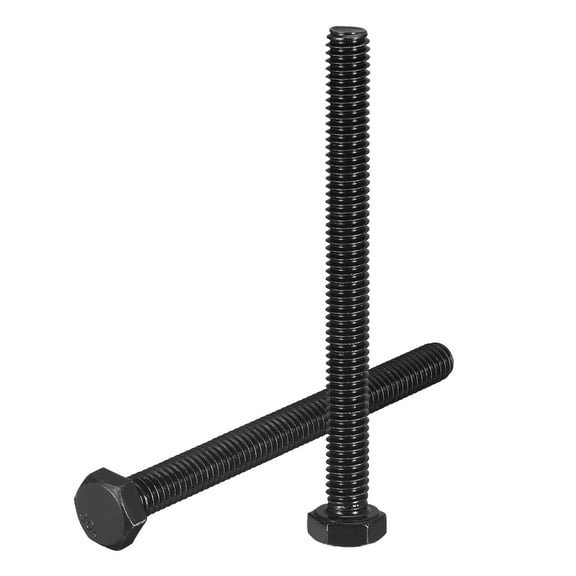 Uxcell 20 Pack 5/16-18 x 3-1/2" Hex Head Bolts, 304 Stainless Steel Fully Threaded Hex Head Screw, Black Oxide Finish, Hex Bolts for Construction, Machinery Manufacturing, Black