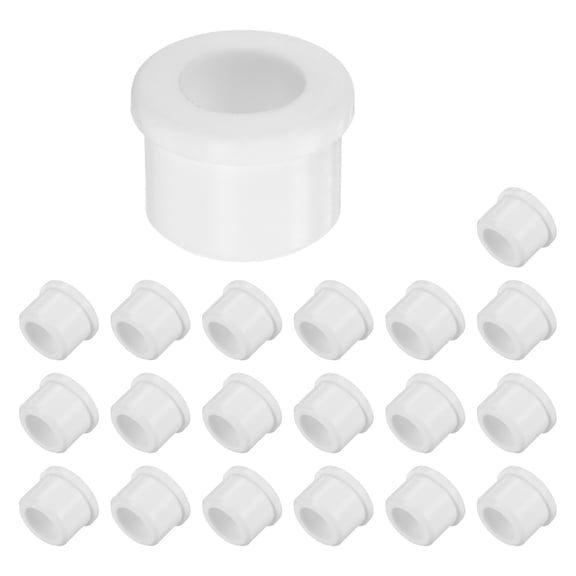 Uxcell 20-Pack 5/8 Inch Drill Hole, 3/8 Inch ID Silicone Rubber Grommets for Wiring, Wire Cable, Hole Plugs, Desk, Water Pipe, Hydroponic, Irrigation [White]
