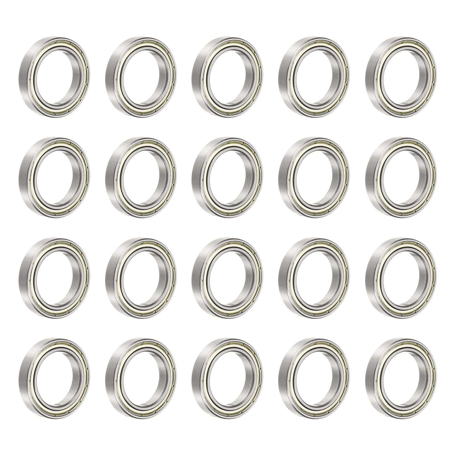 Uxcell 20 Pack 6805ZZ Deep Groove Ball Bearings, 25 x 37 x 7mm Silent Chrome Steel Double Shield Bearing for Electric Motor, Home Appliances, Industrial Machinery