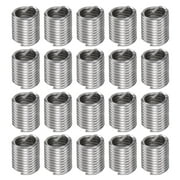 Uxcell 20 Pack 7/16 14 UNC 2D 22.2mm 304 Stainless Steel Helical Wire Threaded Inserts