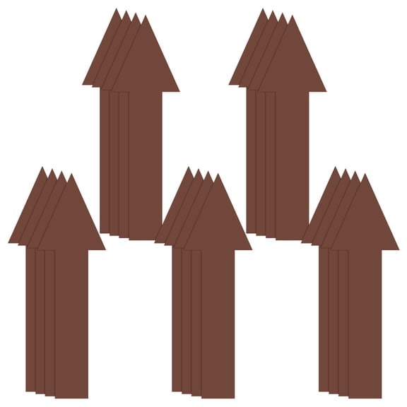Uxcell 20-Pack Arrow Sticker, 8 Inch Self Adhesive Arrow Sign for Floor Road Wall Office Marking, Waterproof Arrow Stickers [Brown]