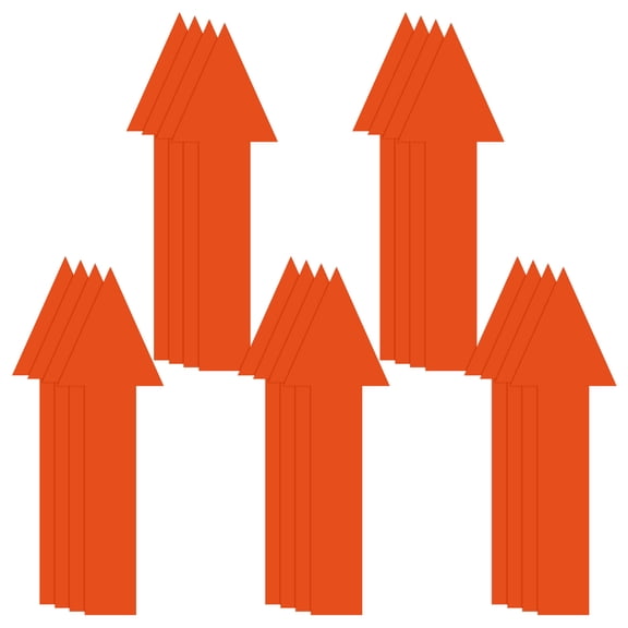 Uxcell 20-Pack Arrow Sticker, 8 Inch Self Adhesive Arrow Sign for Floor Road Wall Office Marking, Waterproof Arrow Stickers [Orange]