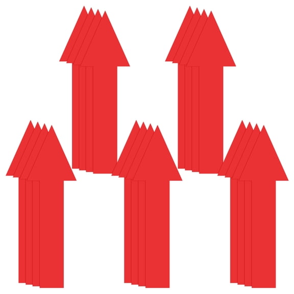 Uxcell 20-Pack Arrow Sticker, 8 Inch Self Adhesive Arrow Sign for Floor Road Wall Office Marking, Waterproof Arrow Stickers [Red]