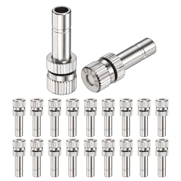 Uxcell 20 Pack Brass Misting Nozzles, 0.006"/0.15mm Mister Heads Outdoor Cooling System