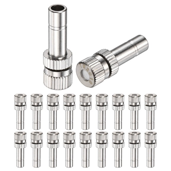 Uxcell 20 Pack Brass Misting Nozzles, 0.008"/0.2mm Mister Heads Outdoor Cooling System