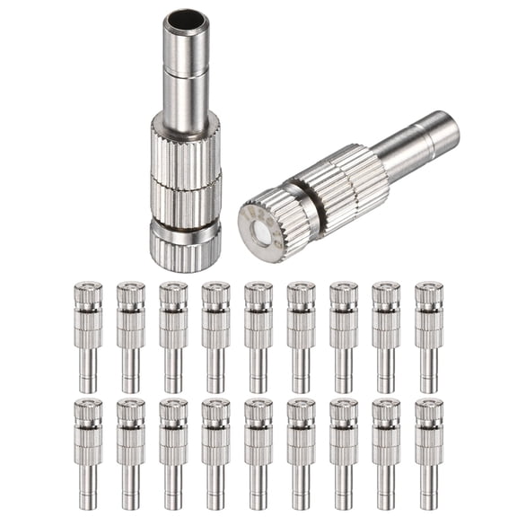 Uxcell 20 Pack Brass Misting Nozzles, 0.008"/0.2mm Mister Heads with Filter Mesh