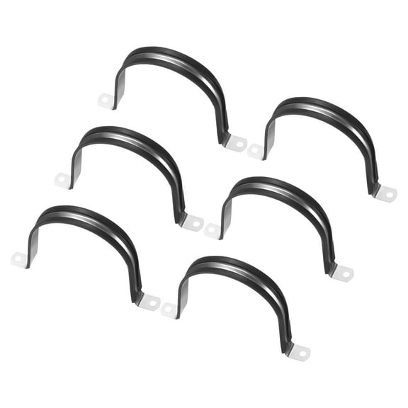 Uxcell 20-Pack Cable Clamps, 1/4 Inch Stainless Steel Rubber Cushioned Clamp R Shape for Tube/Wire/Pipe