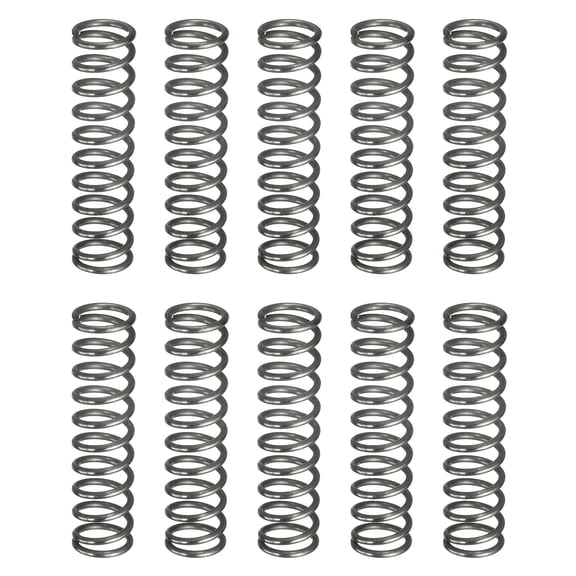 Uxcell 20 Pack Compression Spring, 10mm OD, 1.2mm Wire Size, 40mm Free Length, Spring Steel Construction Extended Mechanical Compression Springs for Shop and Home Repairs, Silver Tone
