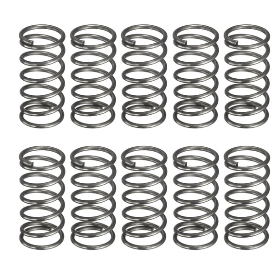 Uxcell 20 Pack Compression Spring, 12mm OD, 1.2mm Wire Size, 25mm Free Length, Spring Steel Construction Extended Mechanical Compression Springs for Shop and Home Repairs, Silver Tone