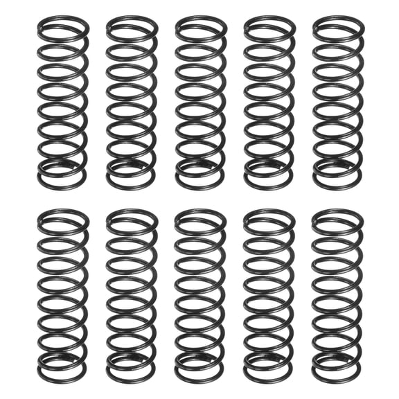 Uxcell 20 Pack Compression Spring, 12mm OD, 1.2mm Wire Size, 40mm Free Length, Spring Steel Construction Extended Mechanical Compression Springs for Shop and Home Repairs, Black