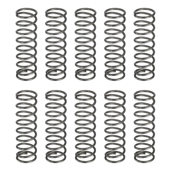 Uxcell 20 Pack Compression Spring, 12mm OD, 1.2mm Wire Size, 40mm Free Length, Spring Steel Construction Extended Mechanical Compression Springs for Shop and Home Repairs, Silver Tone