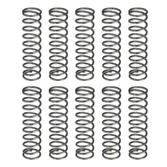 Uxcell 20 Pack Compression Spring, 12mm OD, 1.2mm Wire Size, 45mm Free Length, Spring Steel Construction Extended Mechanical Compression Springs for Shop and Home Repairs, Silver Tone