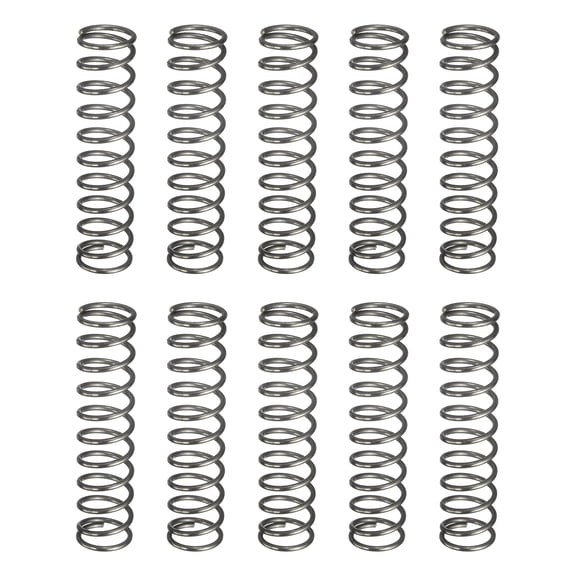 Uxcell 20 Pack Compression Spring, 12mm OD, 1.2mm Wire Size, 50mm Free Length, Spring Steel Construction Extended Mechanical Compression Springs for Shop and Home Repairs, Silver Tone