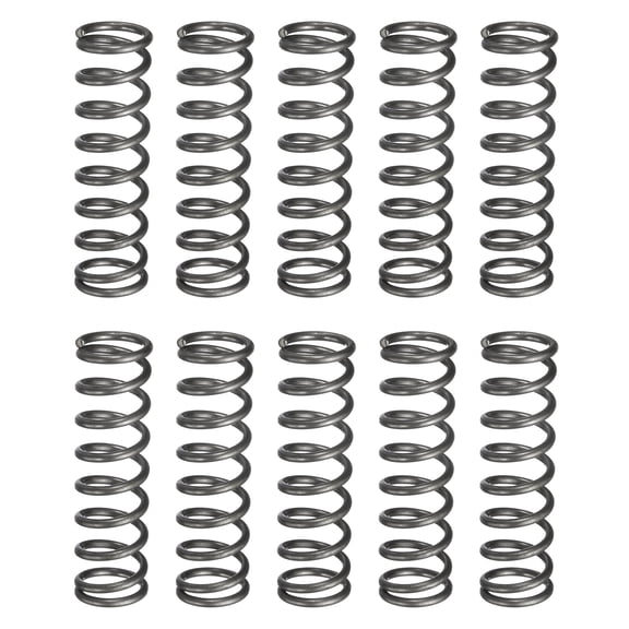 Uxcell 20 Pack Compression Spring, 13mm OD, 1.6mm Wire Size, 45mm Free Length, Spring Steel Construction Extended Mechanical Compression Springs for Shop and Home Repairs, Silver Tone