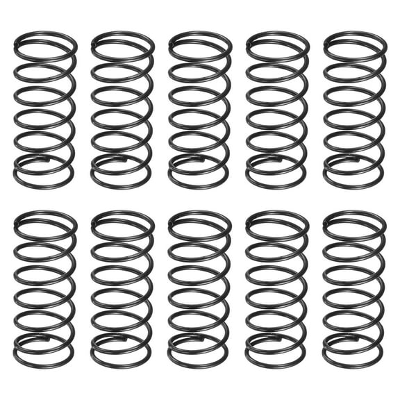 Uxcell 20 Pack Compression Spring, 15mm OD, 1.2mm Wire Size, 35mm Free Length, Spring Steel Construction Extended Mechanical Compression Springs for Shop and Home Repairs, Black