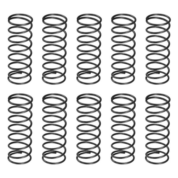 Uxcell 20 Pack Compression Spring, 15mm OD, 1.2mm Wire Size, 40mm Free Length, Spring Steel Construction Extended Mechanical Compression Springs for Shop and Home Repairs, Black