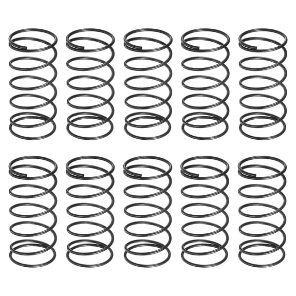 Uxcell 20 Pack Compression Spring, 19mm OD, 1.2mm Wire Size, 40mm Free Length, Spring Steel Construction Extended Mechanical Compression Springs for Shop and Home Repairs, Black