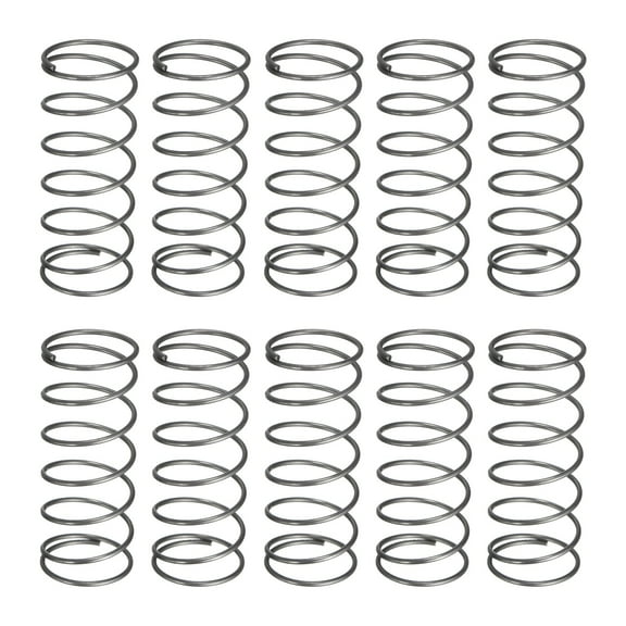 Uxcell 20 Pack Compression Spring, 20mm OD, 1.2mm Wire Size, 50mm Free Length, Spring Steel Construction Extended Mechanical Compression Springs for Shop and Home Repairs, Silver Tone