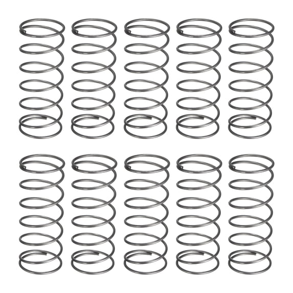 Uxcell 20 Pack Compression Spring, 20mm OD, 1.2mm Wire Size, 50mm Free Length, Spring Steel Construction Extended Mechanical Compression Springs for Shop and Home Repairs, Silver Tone