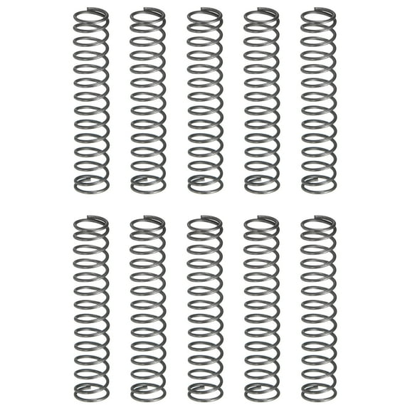 Uxcell 20 Pack Compression Spring, 3mm OD, 0.3mm Wire Size, 15mm Free Length, Spring Steel Construction Extended Mechanical Compression Springs for Shop and Home Repairs, Silver Tone
