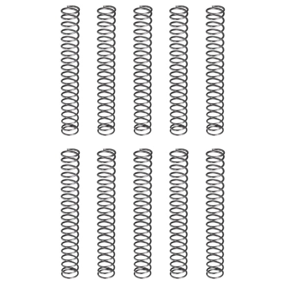 Uxcell 20 Pack Compression Spring, 6mm OD, 0.6mm Wire Size, 45mm Free Length, Spring Steel Construction Extended Mechanical Compression Springs for Shop and Home Repairs, Silver Tone