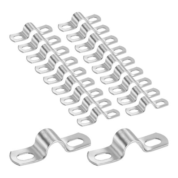 Uxcell 20-Pack Conduit Clamps, 3/8" 304 Stainless Steel Rigid Pipe Strap M10 U Bracket Pipe Clamps for Plumbing