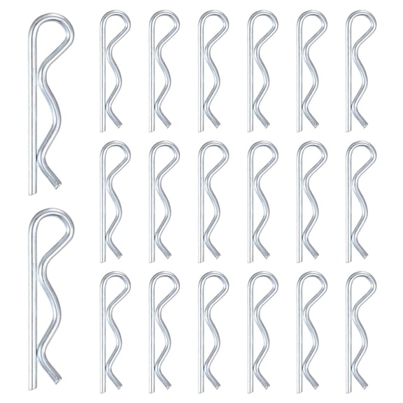 Uxcell 20-Pack Cotter Pins, 1.8 mm Dia 1.4" Long Spring Steel R Clips for Trailer Locking/Mechanics, Spring Fasteners Hitch Pin [Silver]