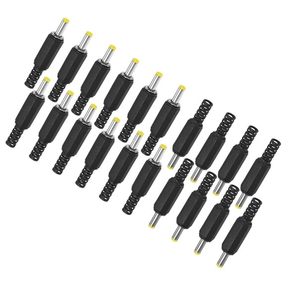 Uxcell 20-Pack DC Male Connectors, 4.0x1.7mm Copper Core for Computer/CCTV Cameras/Lighting DC Adapter Solder Plug