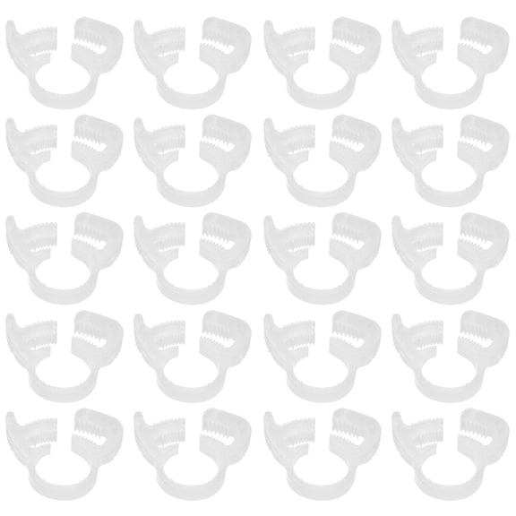 Uxcell 20-Pack Double Gripping Nylon Hose Clamps 5/16" 7.6-8.5mm White