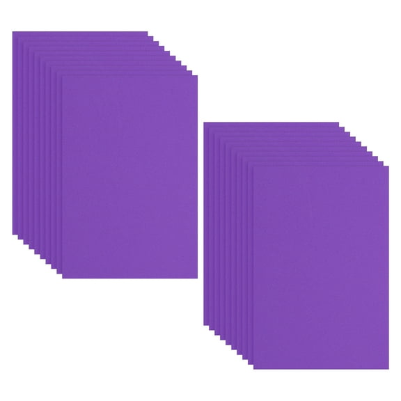 Uxcell 20 Pack EVA Foam Sheets, 12" x 8" 2mm Thick Foam Sheets Crafts Foam Paper, Dark Purple