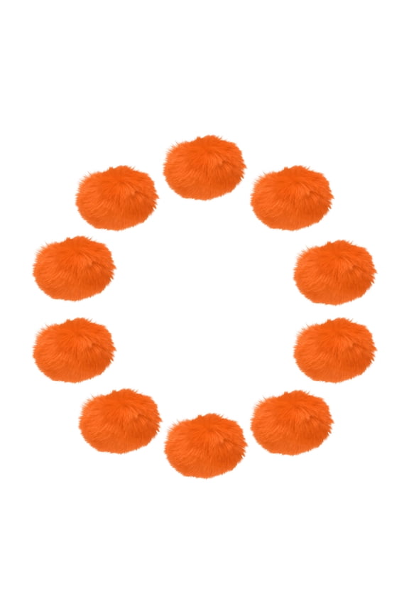 20 Pack Faux Fur Pom Pom Balls, 2 Inch Soft Fluffy Pompoms for Hats Keychains Scarves Gloves Bags Accessories, Orange