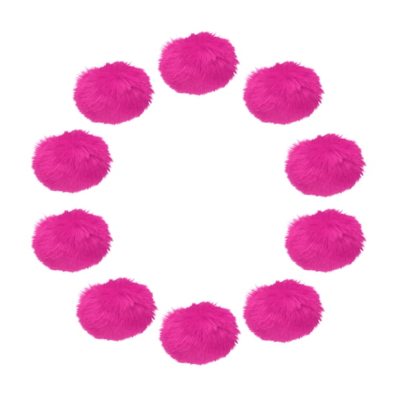 Uxcell 20 Pack Faux Fur Pom Pom Balls, 2 Inch Soft Fluffy Pompoms for Hats Keychains Scarves Gloves Bags Accessories, Plum Red