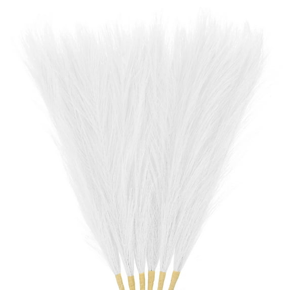 Uxcell 6 Pack Faux Pampas Grass 21.7 Inch for Home Decor/Wedding White