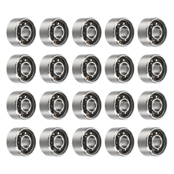 Uxcell 20 Pack Fingertip Spinner Bearings, 3.1x8x4.1mm Finger Spin Bearings Fingertip Bearing for Fidget Toys, Skateboards, Yo-Yo, Nail Art Accessories