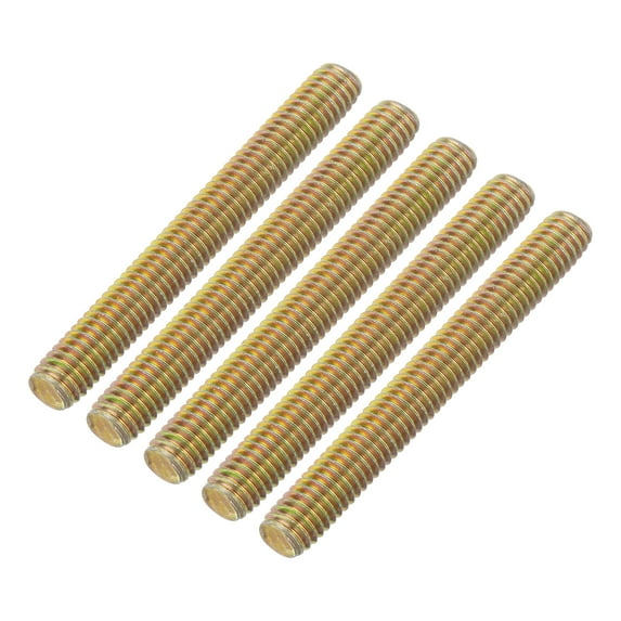 Uxcell 20 Pack Fully Threaded Rod, M6-1.0x50mm Carbon Steel Long Thread Screw