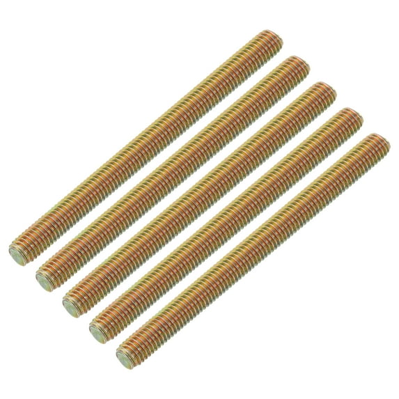 Uxcell 20 Pack Fully Threaded Rod, M8-1.25x100mm Carbon Steel Long Thread Screw