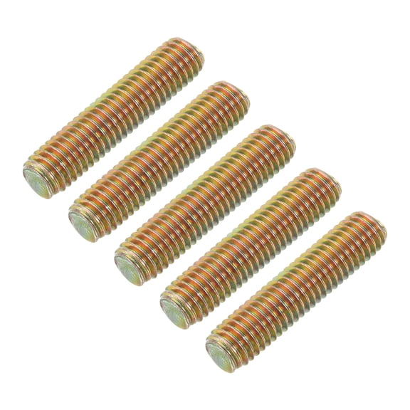 Uxcell 20 Pack Fully Threaded Rod, M8-1.25x35mm Carbon Steel Long Thread Screw