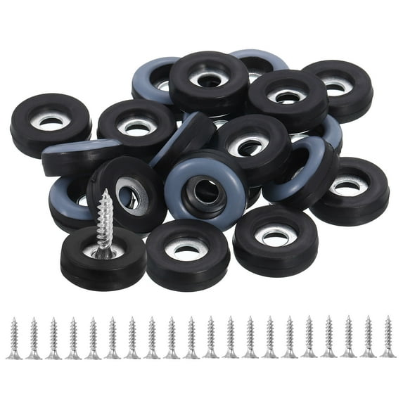 Uxcell 20 Pack Furniture Slider Pads, 0.75 Inch Screw on Furniture Glides Sliders, Blue