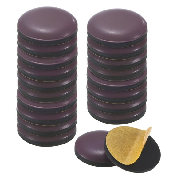 Uxcell 20 Pack Furniture Sliders 1" Dia Pad Self-Adhesive Mover Glides for Chair Kitchen Appliances Brown