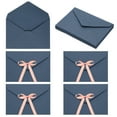 thumbnail image 1 of Uxcell 20 Pack Greeting Card Envelopes with Ribbon Bow, 6.3" x 4.4" Tiny Items Storage Vintage Cute Present Card Holder for Wedding Greeting Party Postcards, Blue, 1 of 7