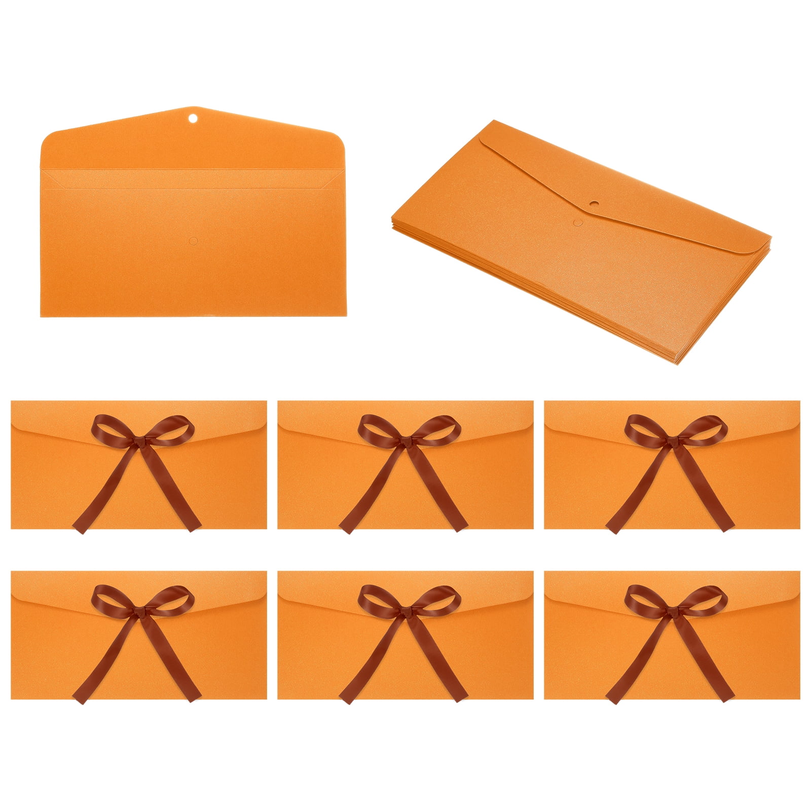 Uxcell 20 Pack Greeting Card Envelopes with Ribbon Bow Tiny Items ...