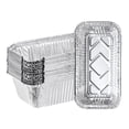 thumbnail image 1 of Uxcell 20-Pack Grill Drip Pans, 6.9 x 3.8 x 2.2 Inch Disposable Aluminium Foil Grease Trays for Barbecues [Silver Tone], 1 of 6